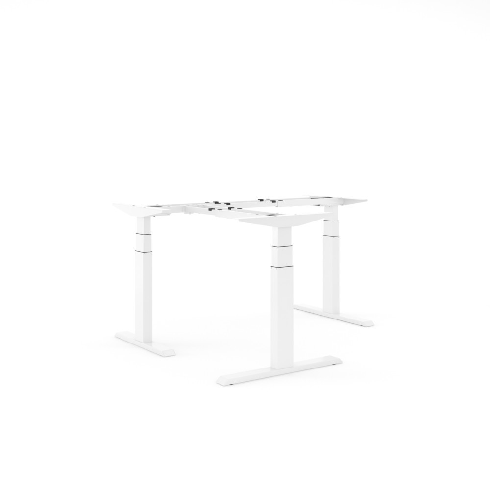Produktabbildung: Actiforce Winkel-Tischgestell Steelforce, elektrisch höhenverstellbar, Pro 671 SLS 90°, weiss