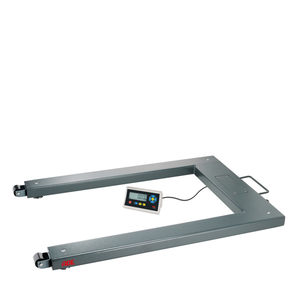 Produktabbildung: ADE Palettenwaage, fahrbar, Wägebereich max. 1.500 kg, ungeeicht