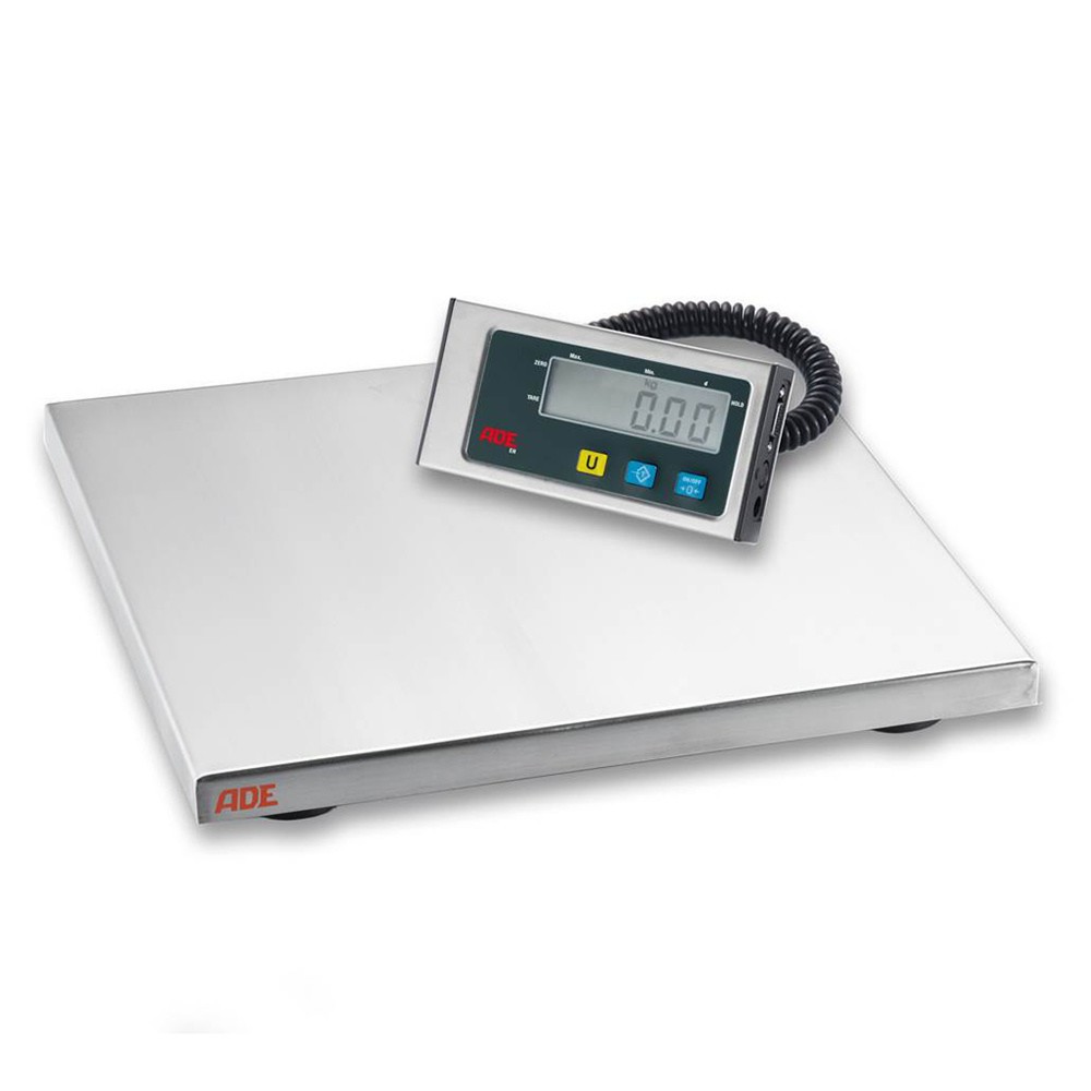 Produktabbildung: ADE Tisch- und Bodenwaage mit Anzeigegerät, BxT 365 x 365 mm, Wägebereich max. 40 kg