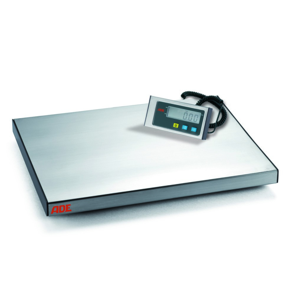 Produktabbildung: ADE Tisch- und Bodenwaage mit Anzeigegerät, BxT 370 x 300 mm, Wägebereich max. 40 kg