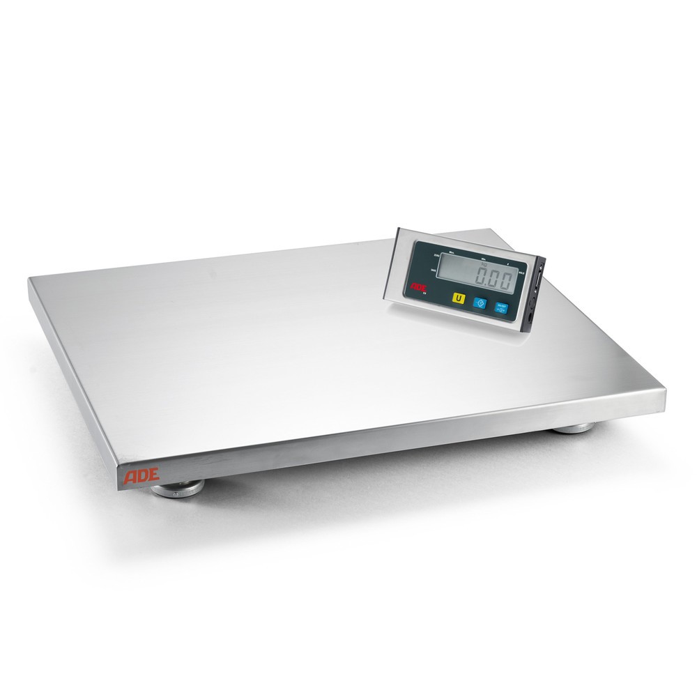 Produktabbildung: ADE Tisch- und Bodenwaage mit Anzeigegerät, BxT 500 x 400 mm, Wägebereich max. 150 kg