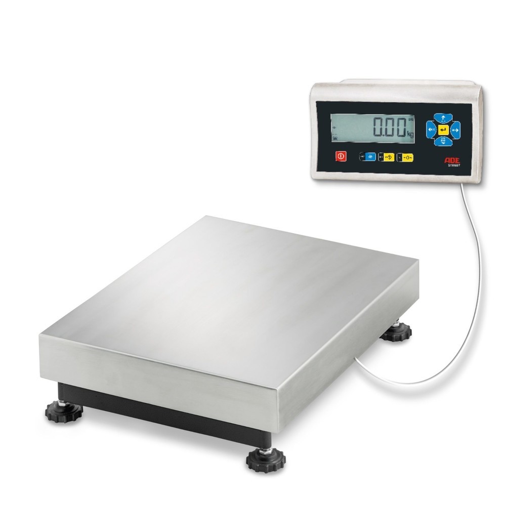Produktabbildung: ADE Tischwaage mit Anzeigegerät, ungeeicht, BxT 300 x 250 mm, Wägebereich max. 15 kg