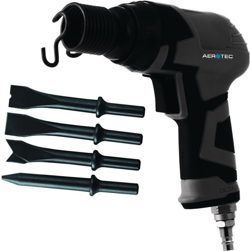 Produktabbildung: AEROTEC Druckluftmeisselhammer CSP 150 Set 4500min-¹ 11mm Sechskant 4-5 J
