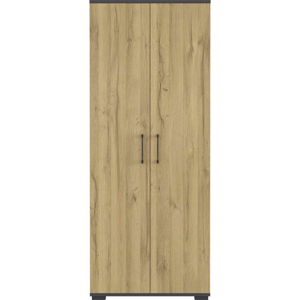Produktabbildung Nr. 3: Aktenschrank PROFI, 2 Flügeltüren, 5 Böden, Höhe 2.000 mm, Breite 800 mm, Graphit/Grandson-Eiche-Nb.