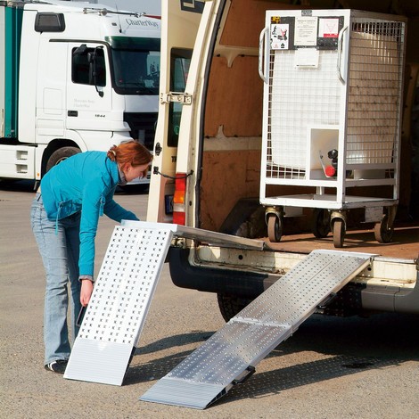 Produktabbildung Nr. 2: Altec Klappbare Verladeschienen AOS-F, flexibel einsetzbar, Tragkraft/Paar 975 kg/Stück, LxB&nbsp; 2.045 x 800 mm