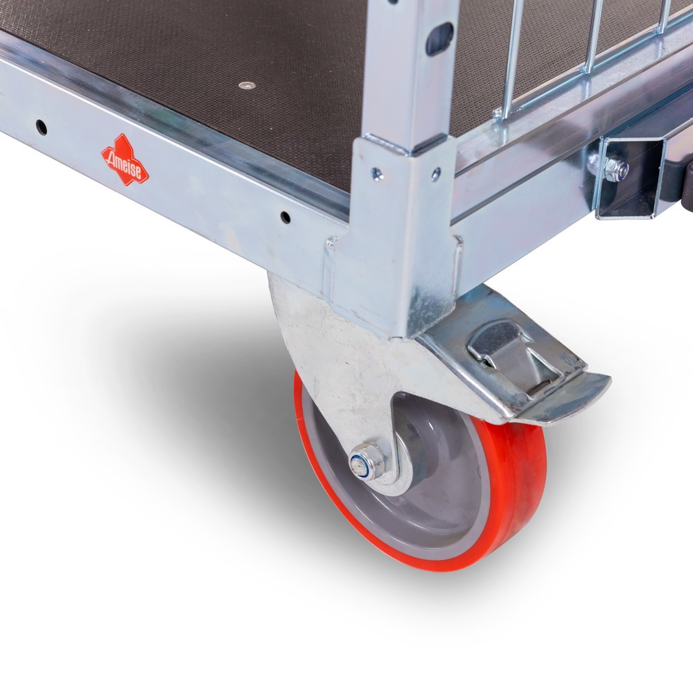 Produktabbildung Nr. 3: Chariot de préparation de commandes Ameise® AK-XL, 3 parois grillagées, 1 plateau intermédiaire inclus, HxlxP 1 605 x 830 x 1,330 mm