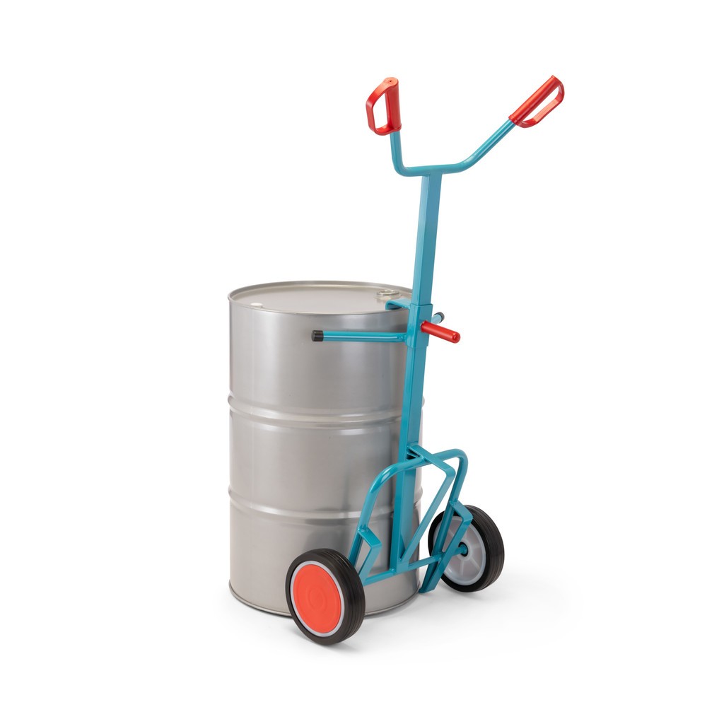 Produktabbildung Nr. 4: Ameise® Diable porte-fûts pour 1x fût de 200 litres, capacité de charge 250 kg, pince à fût, bandage plein