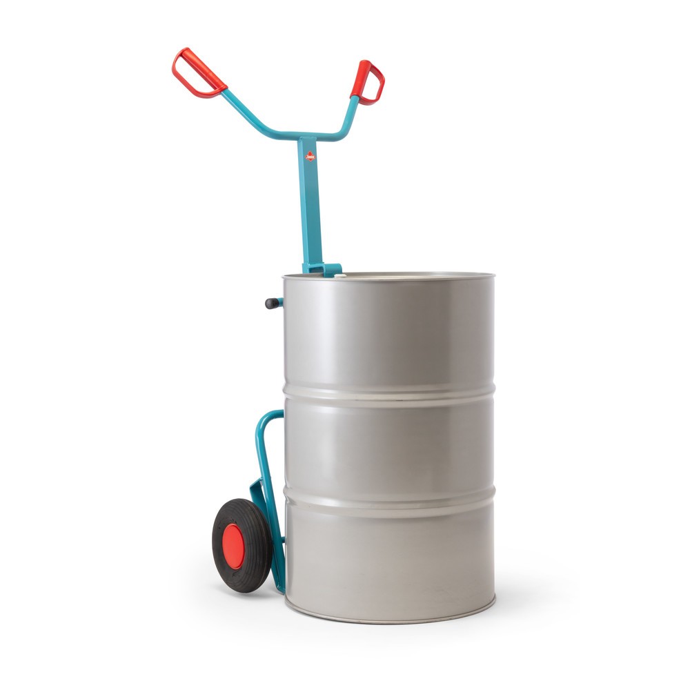 Produktabbildung Nr. 2: Ameise® Diable porte-fûts pour 1x fût de 200 litres, capacité de charge 250 kg, pince à fût, pneumatiques gonflables
