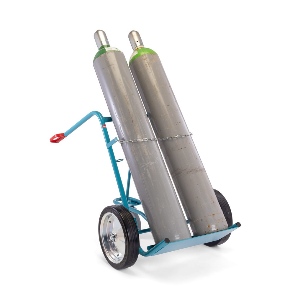 Produktabbildung Nr. 7: Diable pour bouteilles en acier Ameise®, pour 2 bouteilles de 40-50 litres, roue stabilisatrice, bandage plein