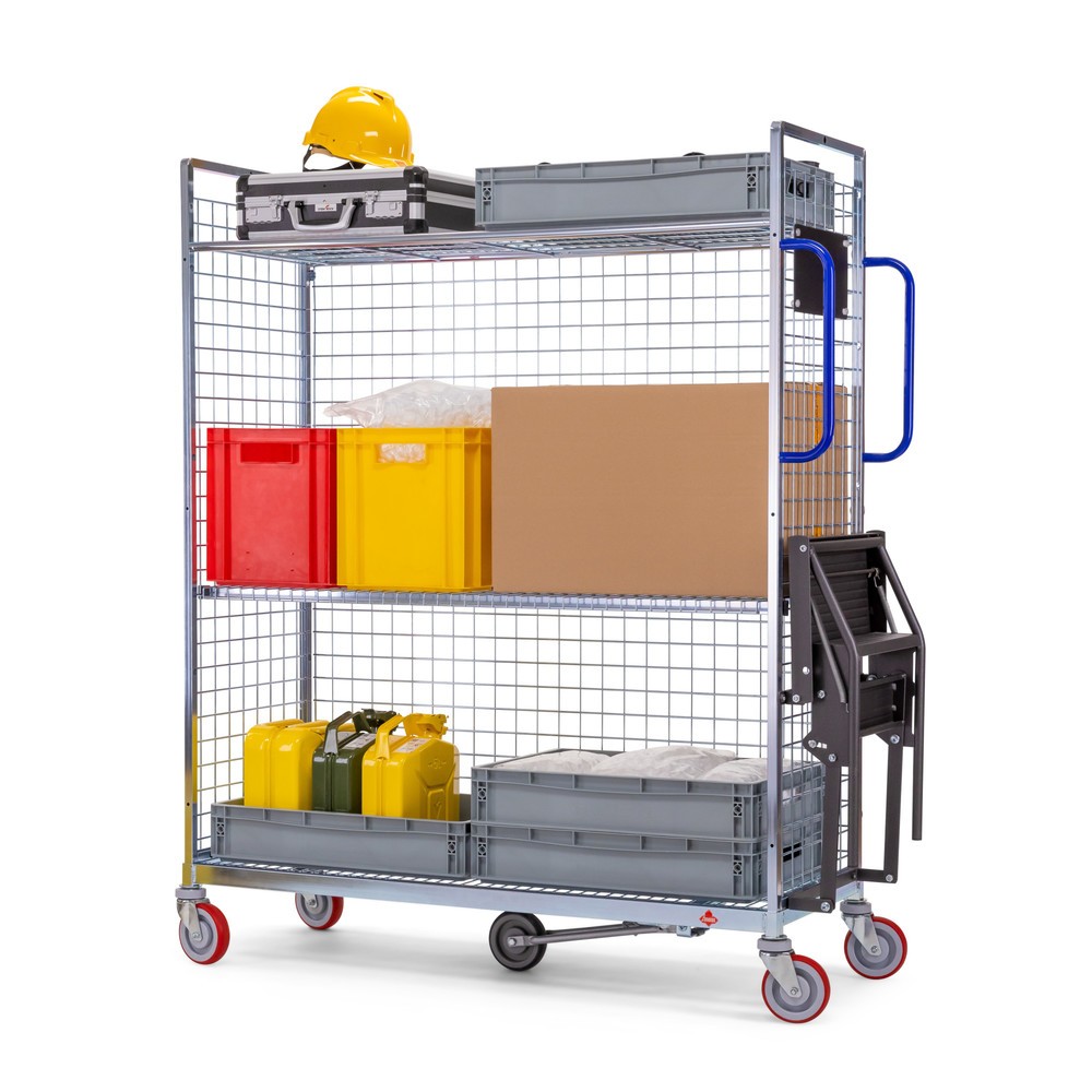 Produktabbildung Nr. 3: Ameise® Kommissionierwagen AK-L, 2 Gitterwände, inkl. 1 Zwischenboden, HxBxT 1.625 x 660 x 935 mm