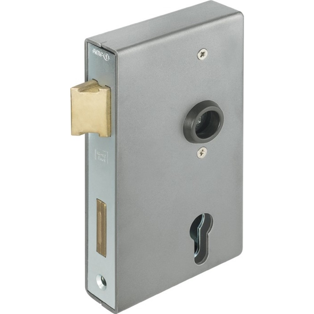 Illustration du produit: AMF Schlosskasten 140UNIG, Maß A30xB94xC172 mm, DIN links / rechts, Dornmaß 60 mm