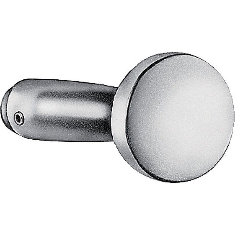 Illustration du produit: AMF Türknopflochteil 478L, gekröpft rund, Leichtmetall F1 / naturfarbig, 60 mm