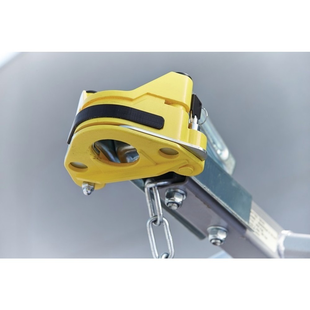 Produktabbildung Nr. 5: Anhänger-Diebstahlsicherung, L225xB200xH110mm, Stahl, pulverbeschichtet, SB Verpackung, Gewicht 1,95 kg gelb