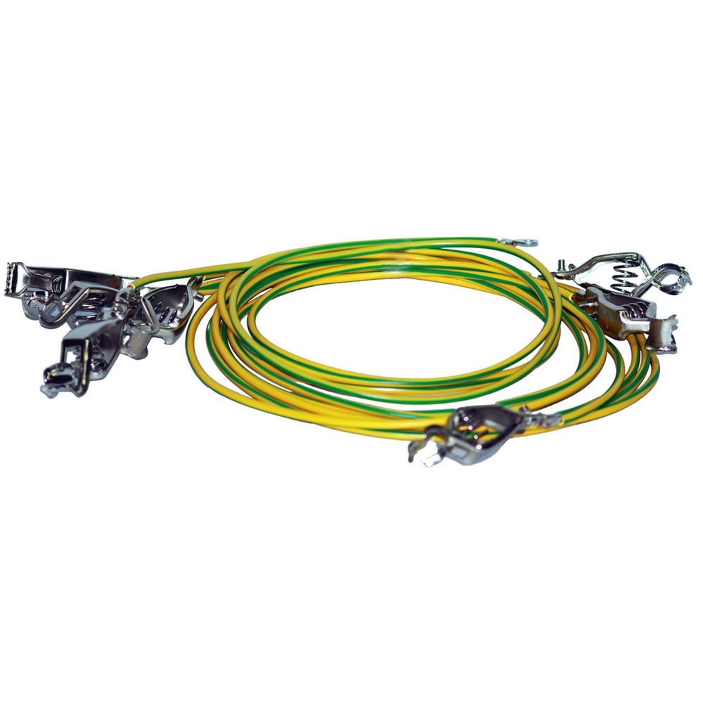 Produktabbildung: Anti-Statik-Set, 4 Potentialausgleichskabel mit Federclip