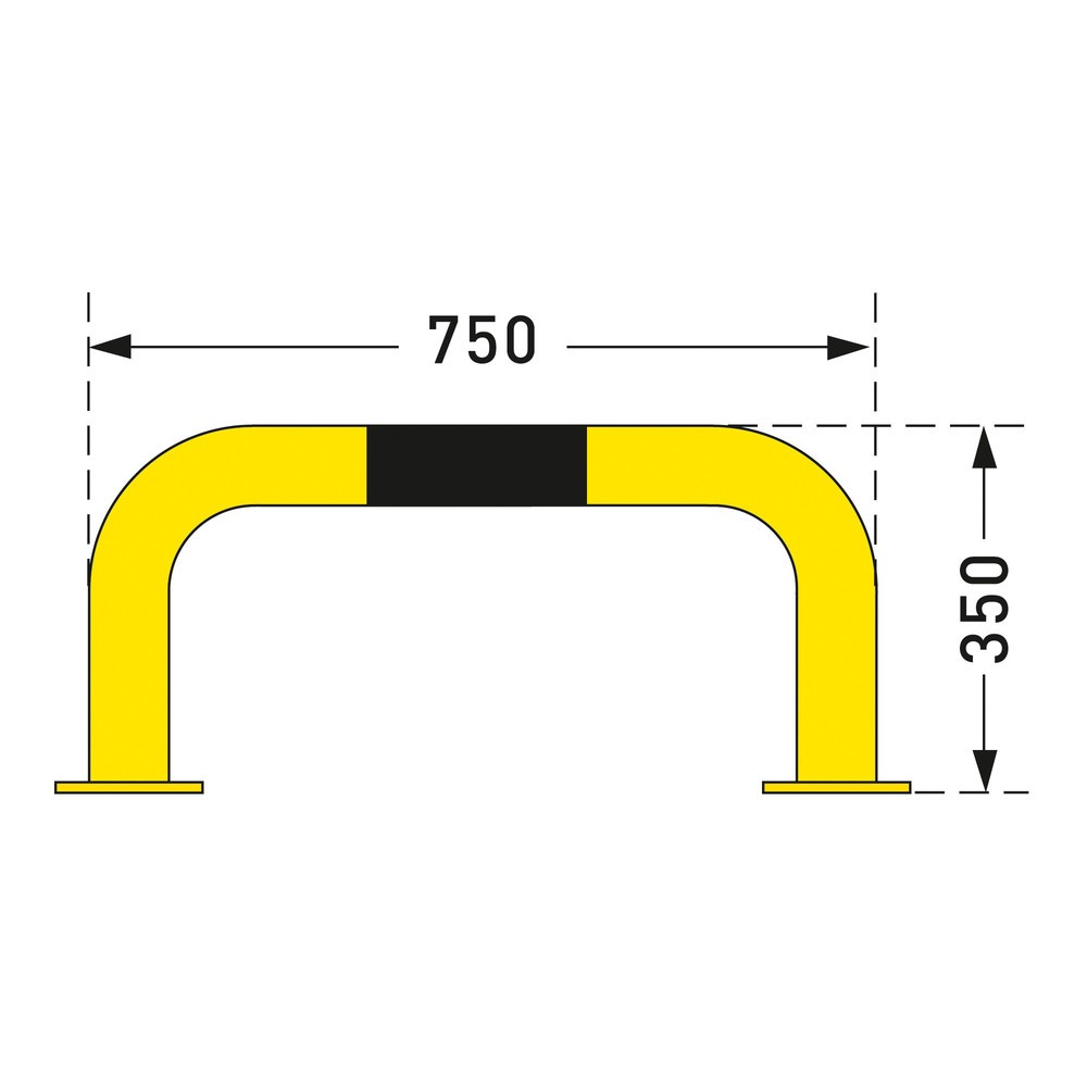 Produktabbildung Nr. 3: Arceau de protection, utilisation en intérieur, Ø 76 mm, H x l 350 x 750 mm