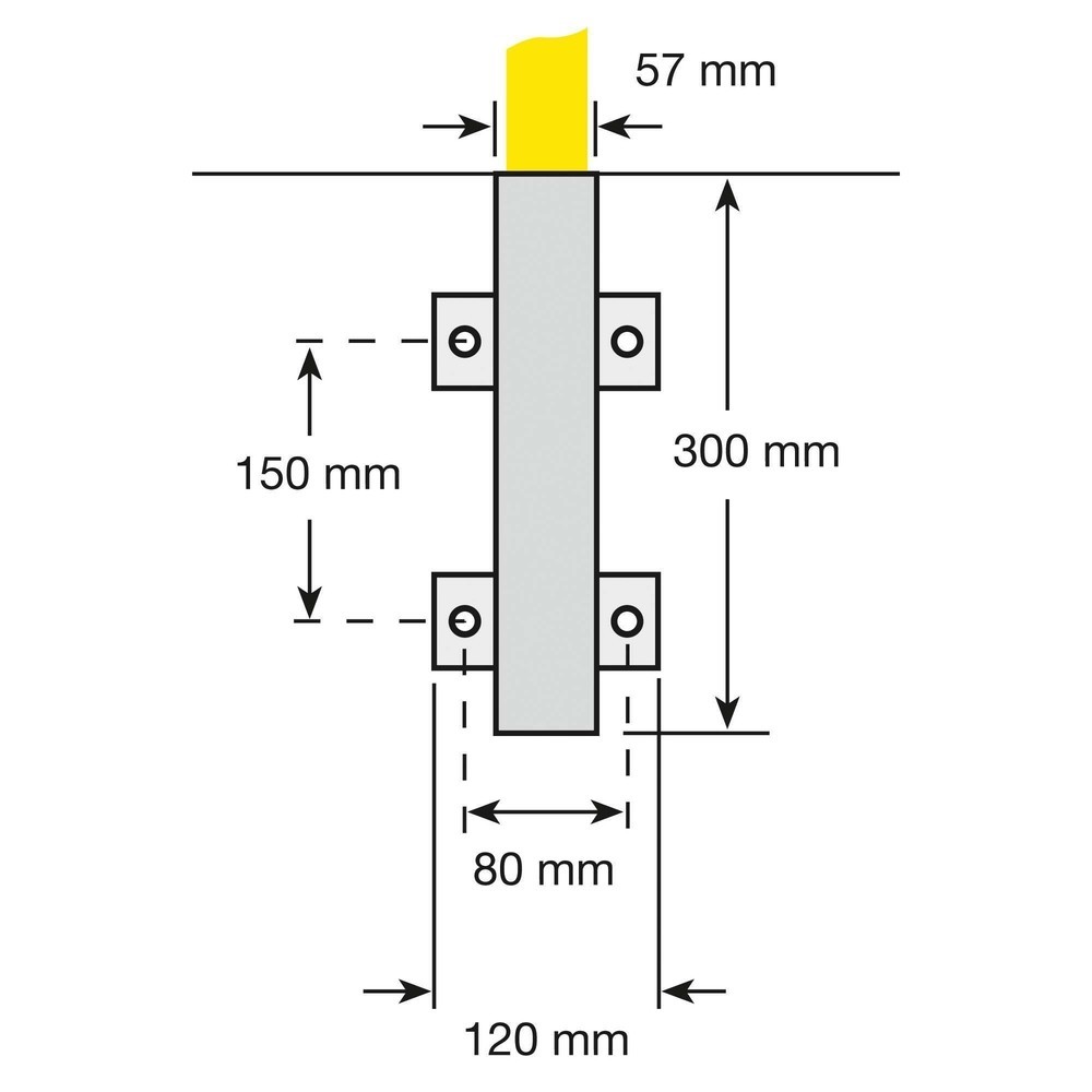 Produktabbildung Nr. 4: Arceau de protection, pour l’extérieur, fixation latérale, amovible, Hxl 1 300 mm x 1 500 mm