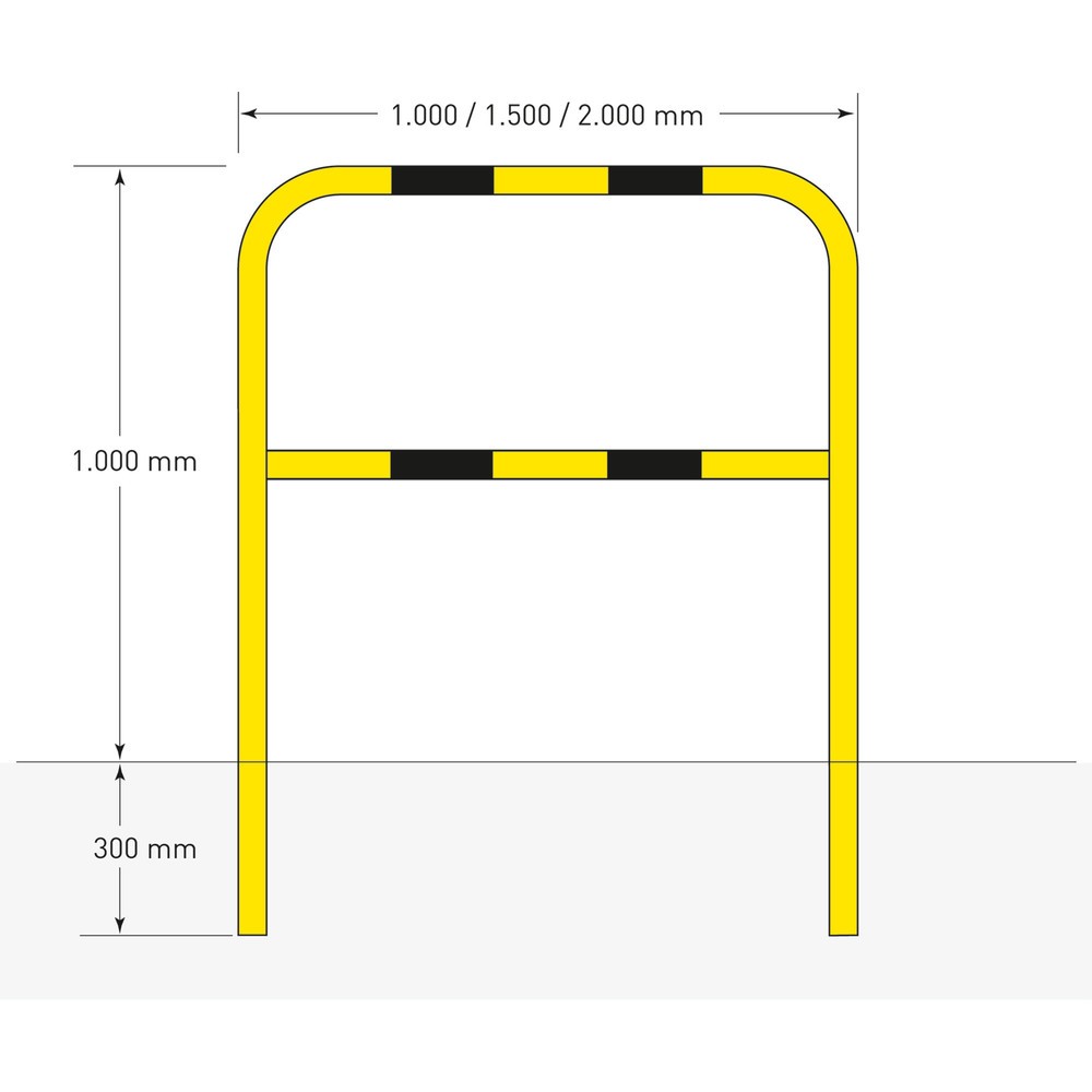 Produktabbildung Nr. 6: Arceau de protection, pour l’extérieur, fixation latérale, amovible, Hxl 1 300 mm x 1 500 mm