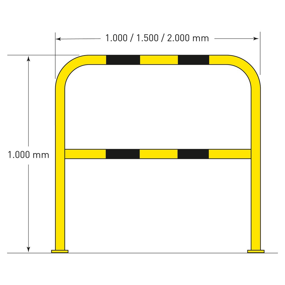 Produktabbildung Nr. 7: Arceau de protection, utilisation en extérieur, H x l 1 000 x 1 500 mm