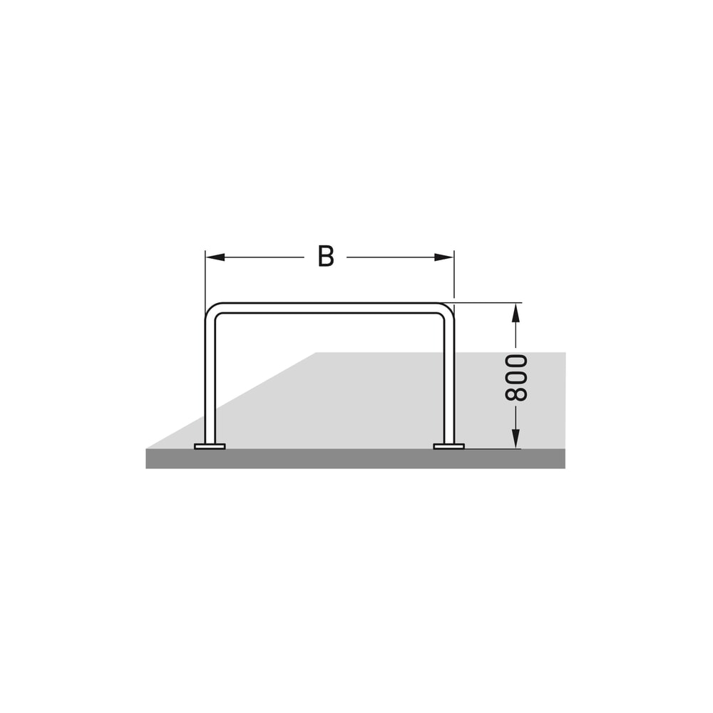 Produktabbildung Nr. 7: Arceau range vélo, standard, à cheviller, longueur 2 000 mm