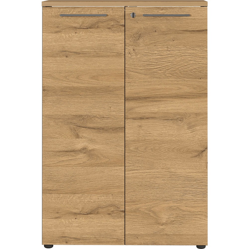 Produktabbildung Nr. 6: Armoire à dossiers AGENDA, fermée, 2 portes battantes, hauteur 1 200 mm, largeur 800 mm, graphite/imitation chêne Grandson.