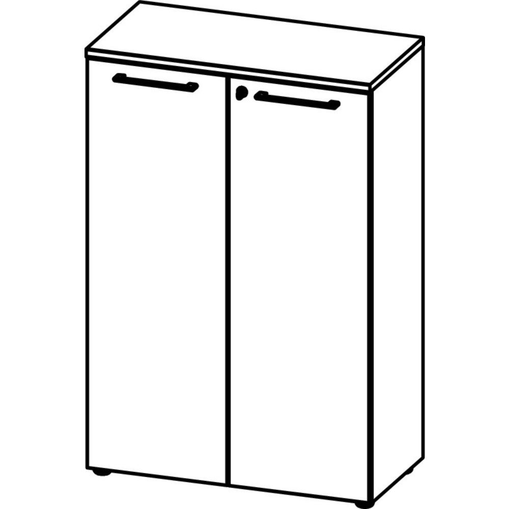 Produktabbildung Nr. 7: Armoire à dossiers AGENDA, fermée, 2 portes battantes, hauteur 1 200 mm, largeur 800 mm, graphite/imitation chêne Grandson.