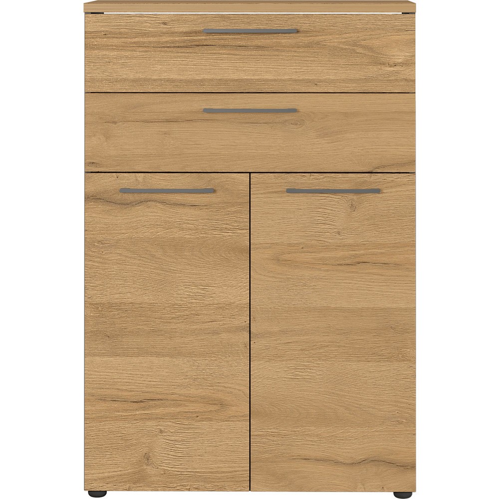 Produktabbildung Nr. 6: Armoire à dossiers AGENDA, 2 portes battantes et 2 tiroirs, graphite/imitation chêne Grandson
