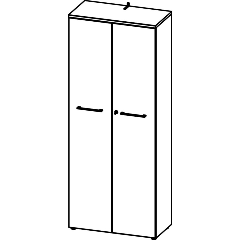 Produktabbildung Nr. 7: Armoire à dossiers AGENDA, fermée, 2 portes battantes, graphite/imitation chêne Grandson.