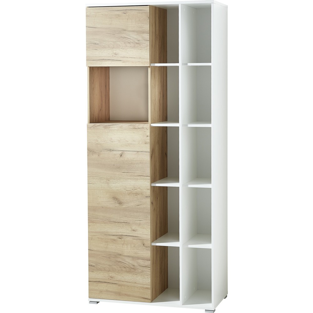 Illustration du produit: Armoire à dossiers LIONI, 11 compartiments ouverts, blanc/imitation chêne de Navarre