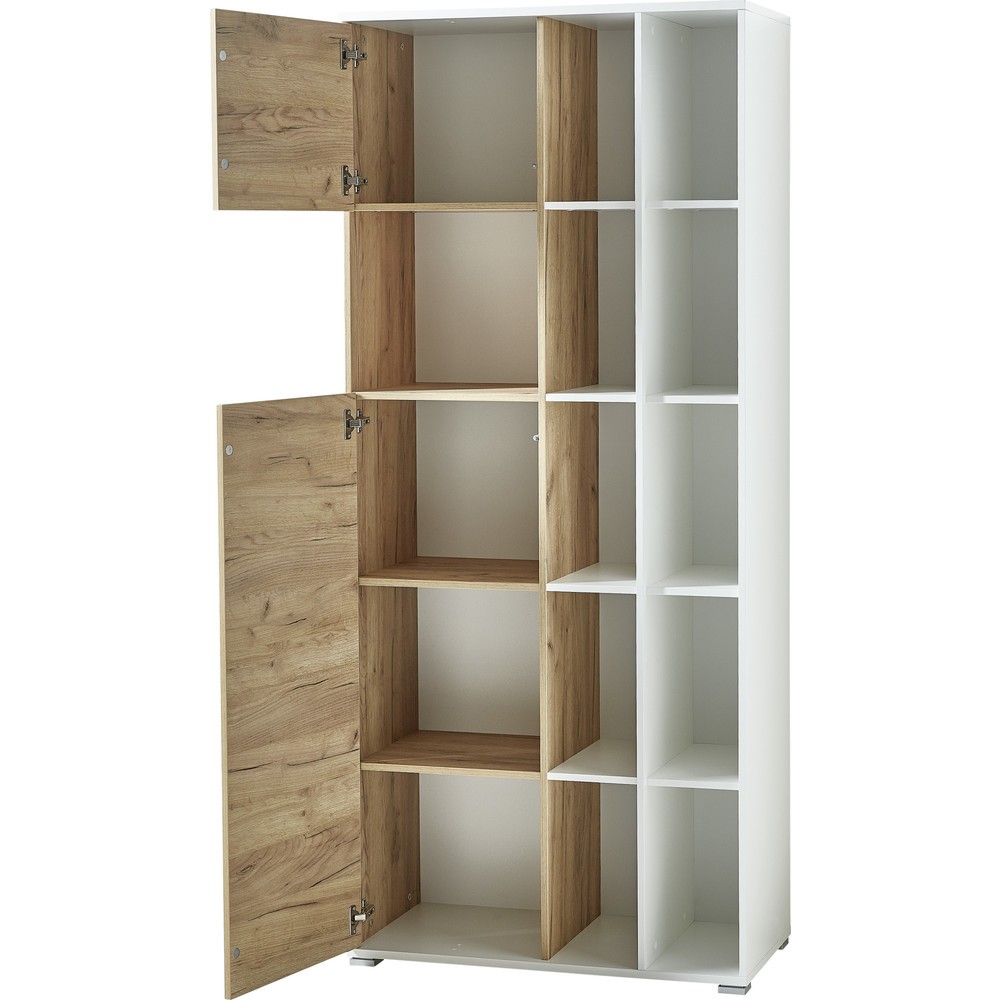 Produktabbildung Nr. 3: Armoire à dossiers LIONI, 11 compartiments ouverts, blanc/imitation chêne de Navarre
