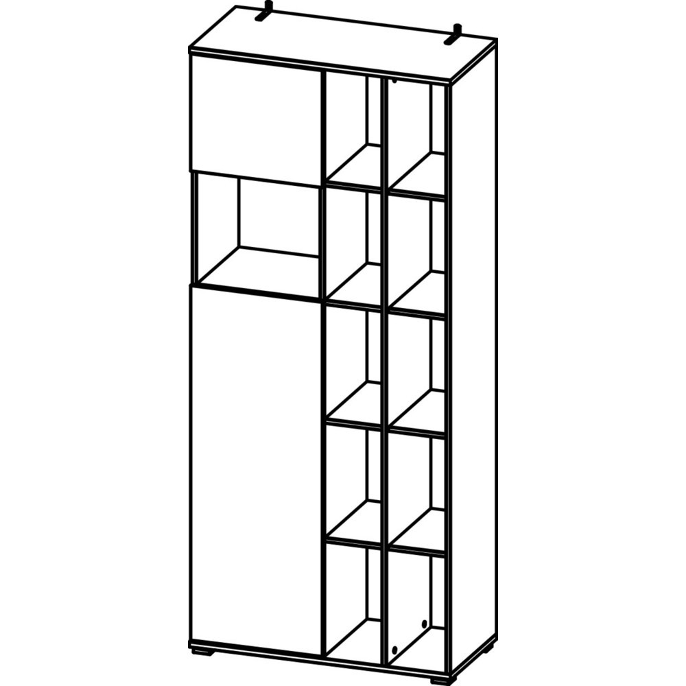 Produktabbildung Nr. 6: Armoire à dossiers LIONI, 11 compartiments ouverts, blanc/imitation chêne de Navarre