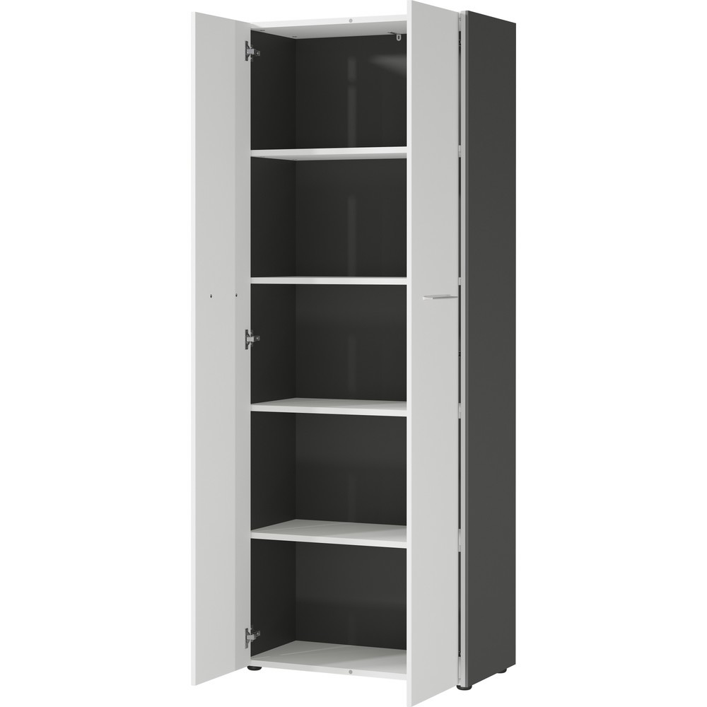Produktabbildung Nr. 3: Armoire à dossiers PASADENA, 2 portes battantes, hauteur 1 960 mm, largeur 750 mm, graphite/blanc