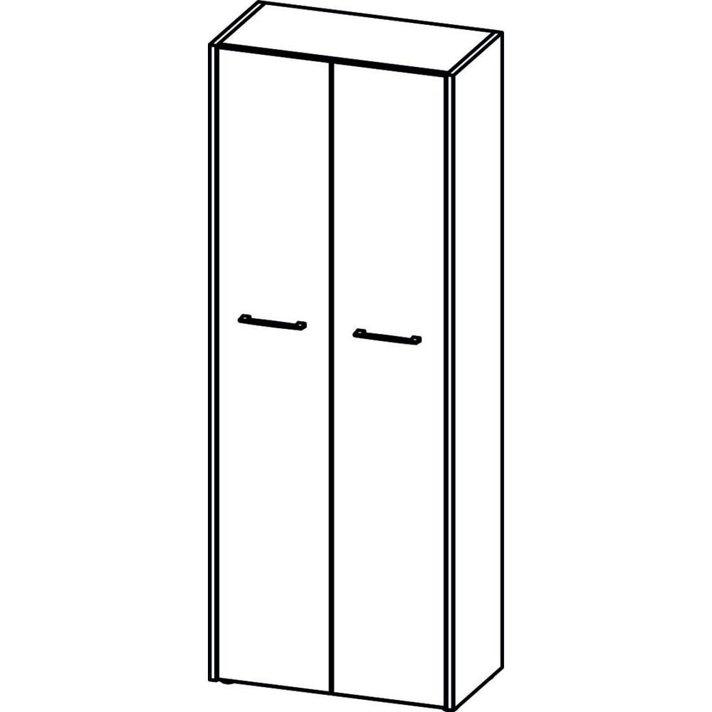 Produktabbildung Nr. 5: Armoire à dossiers PASADENA, 2 portes battantes, hauteur 1 960 mm, largeur 750 mm, graphite/blanc