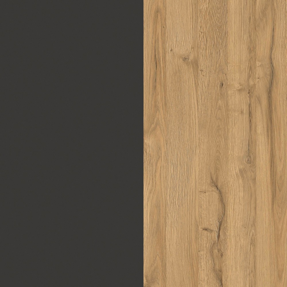 Produktabbildung Nr. 2: Caisson à roulettes PROFI, 4 tiroirs, graphite/imitation chêne Grandson