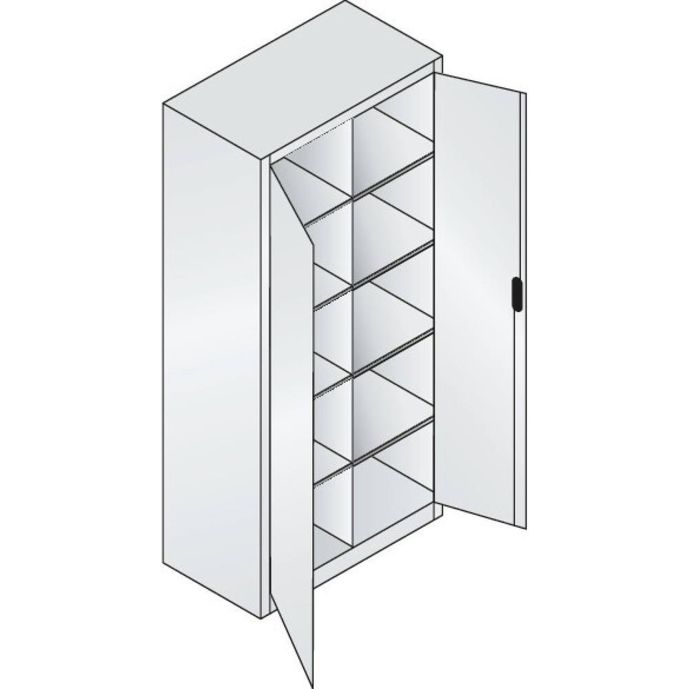 Produktabbildung Nr. 5: Armoire à outils C+P, tiroirs 4 x 174 mm, 6 tablettes, largeur 930 mm, gris clair, rouge rubis