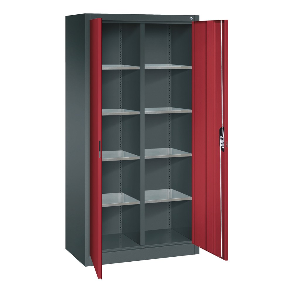 Produktabbildung Nr. 6: Armoire à outils C+P, tiroirs 4 x 174 mm, 6 tablettes, largeur 930 mm, gris clair, bleu clair