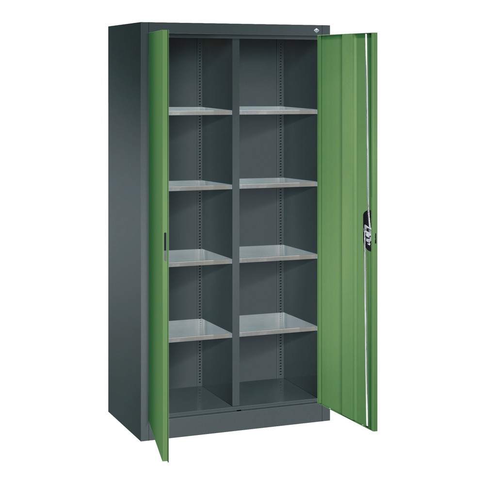 Produktabbildung Nr. 6: Armoire à outils C+P, tiroirs 4 x 174 mm, 6 tablettes, largeur 930 mm, gris clair, gris noir