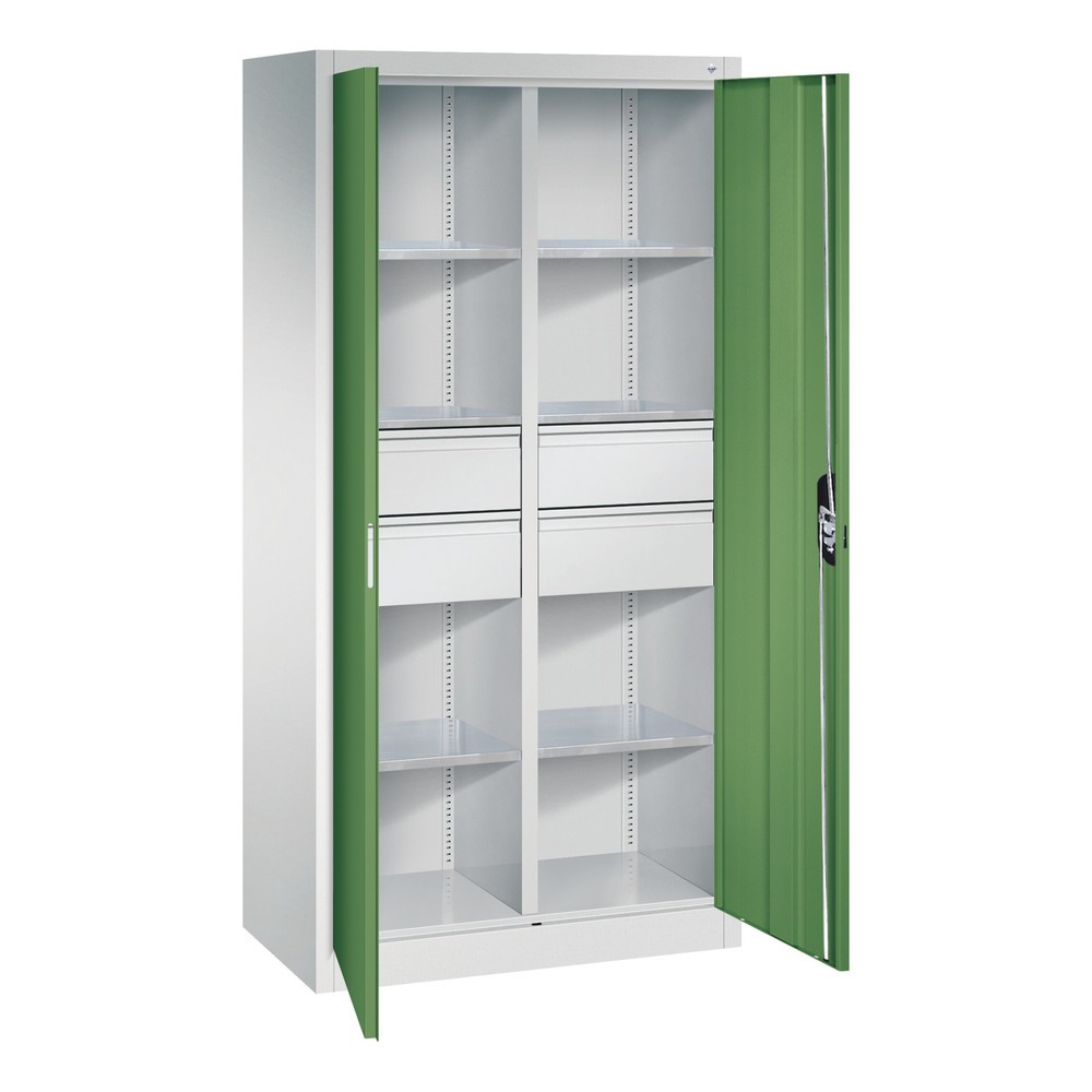 Produktabbildung Nr. 6: Armoire à outils C+P, tiroirs 4 x 174 mm, 6 tablettes, largeur 930 mm, gris anthracite, gris anthracite