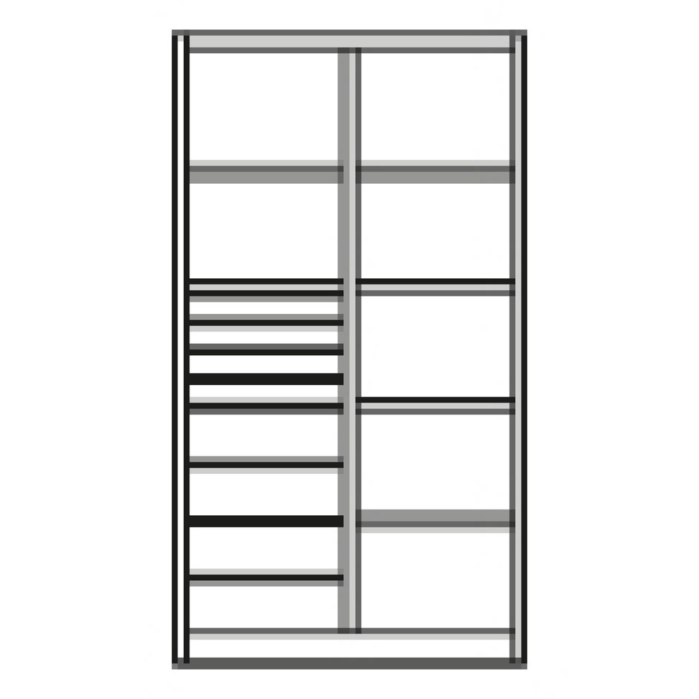 Produktabbildung Nr. 7: Armoire à outils C+P, tiroirs 4 x 86 + 4 x 174 mm, 6 tablettes, largeur 1 200 mm, gris anthracite, gris noir