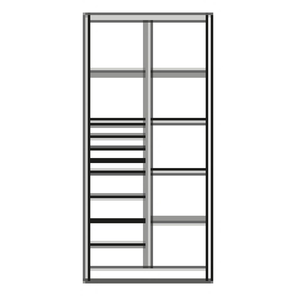 Produktabbildung Nr. 9: Armoire à outils C+P, 4 x 86 + 4 x 174 mm, 6 tablettes, largeur 930 mm, gris clair, bleu clair