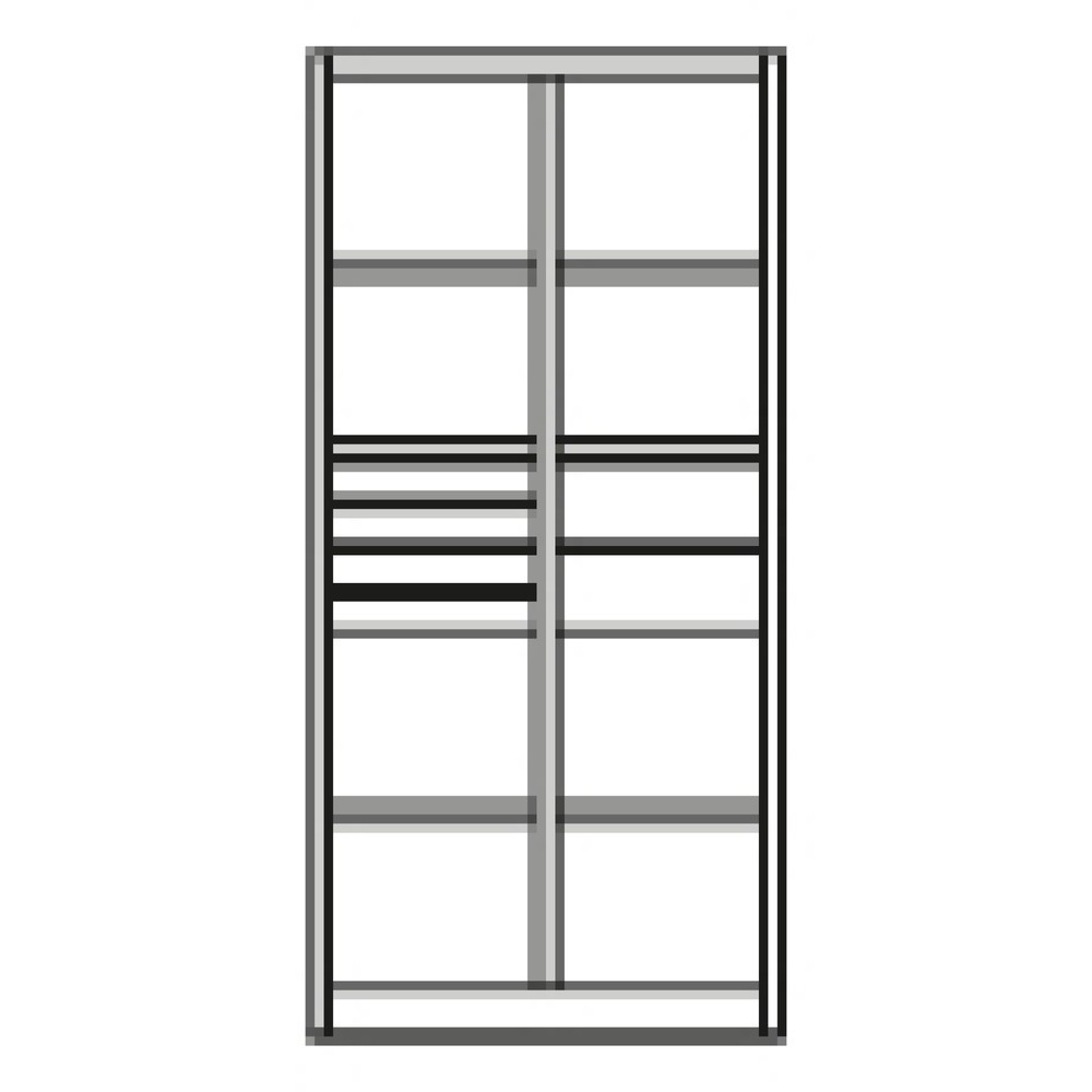 Produktabbildung Nr. 9: Armoire à outils C+P, tiroirs 4 x 86 + 2 x 174 mm, 6 tablettes, largeur 930 mm, gris anthracite, gris noir