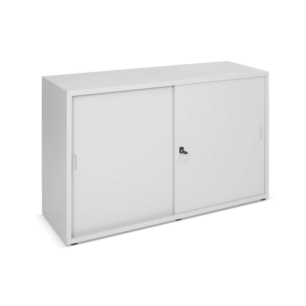 Illustration du produit: Armoire à porte coulissante avec serrure à poussoir, 2 hauteurs de classeur, HxlxP 750 x 1 200 x 420 mm