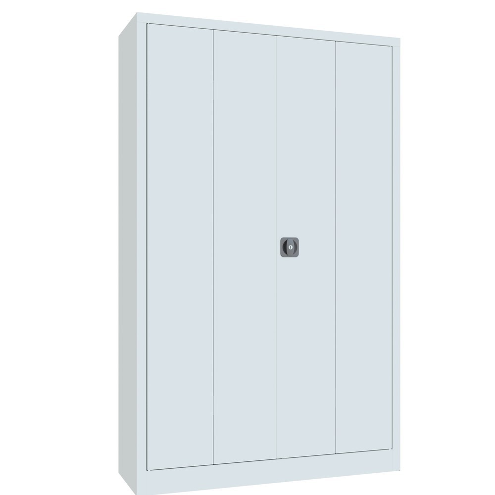 Produktabbildung Nr. 9: Armoire à porte repliable PAVOY avec 4 tablettes, H x l x P 1 950 x 1 200 x 400 mm, gris clair, gris clair