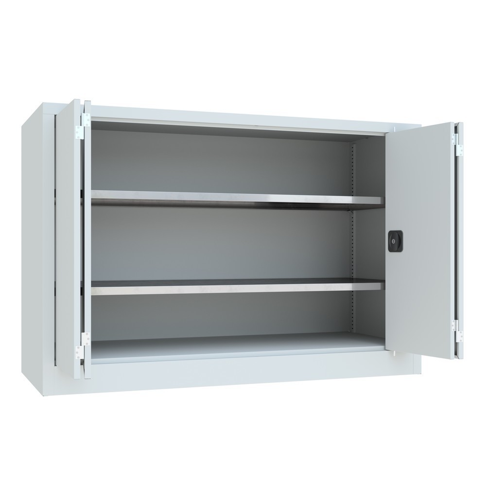 Produktabbildung Nr. 5: Armoire à porte repliable PAVOY avec 2 tablettes, H x l x P 1 000 x 1 500 x 600 mm, gris clair, gris clair