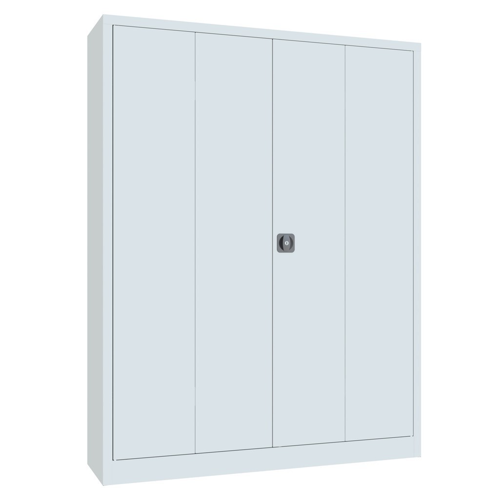 Produktabbildung Nr. 9: Armoire à porte repliable PAVOY avec 4 tablettes, H x l x P 1 950 x 1 500 x 400 mm, gris clair, gris clair