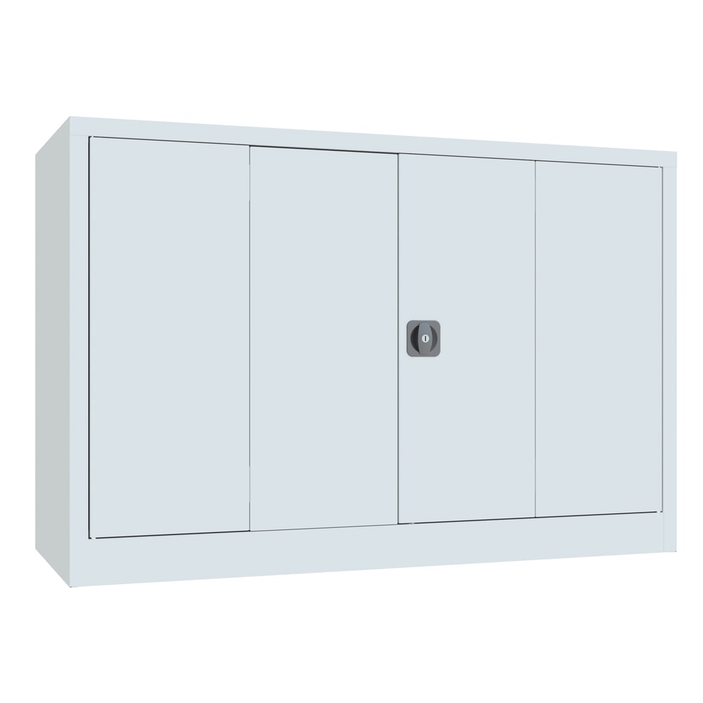 Produktabbildung Nr. 1: Armoire à porte repliable PAVOY avec 2 tablettes, H x l x P 1 000 x 1 500 x 600 mm, gris clair, gris clair