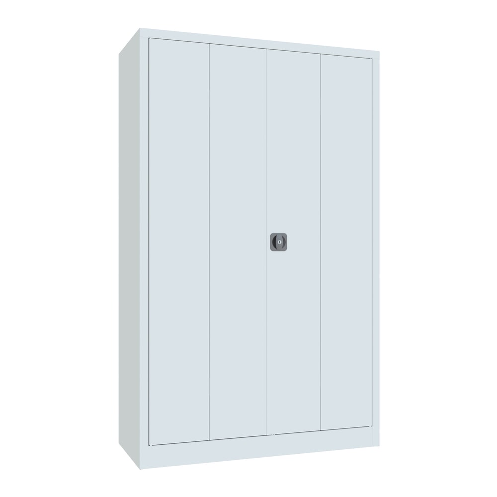 Produktabbildung Nr. 1: Armoire à porte repliable PAVOY avec 4 tablettes, H x l x P 1 950 x 1 200 x 500 mm, gris clair, gris clair
