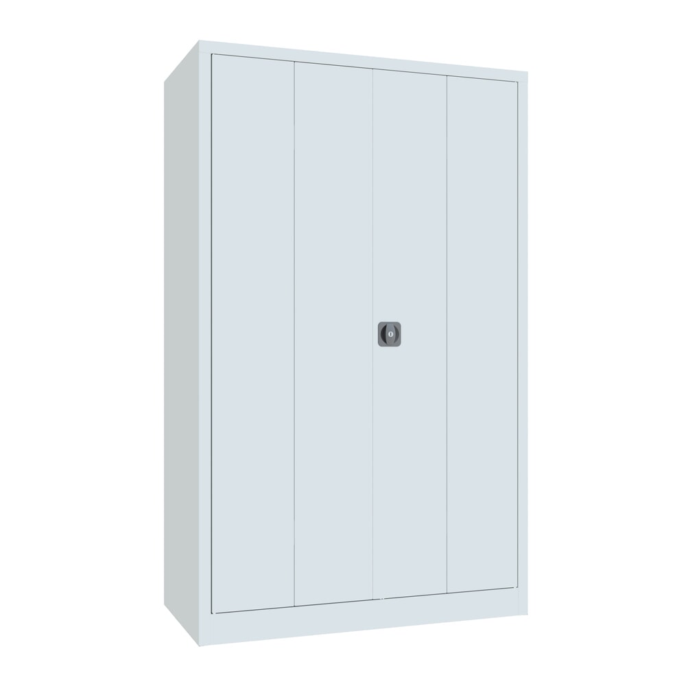 Produktabbildung Nr. 1: Armoire à porte repliable PAVOY avec 4 tablettes, H x l x P 1 950 x 1 200 x 600 mm, gris clair, gris clair