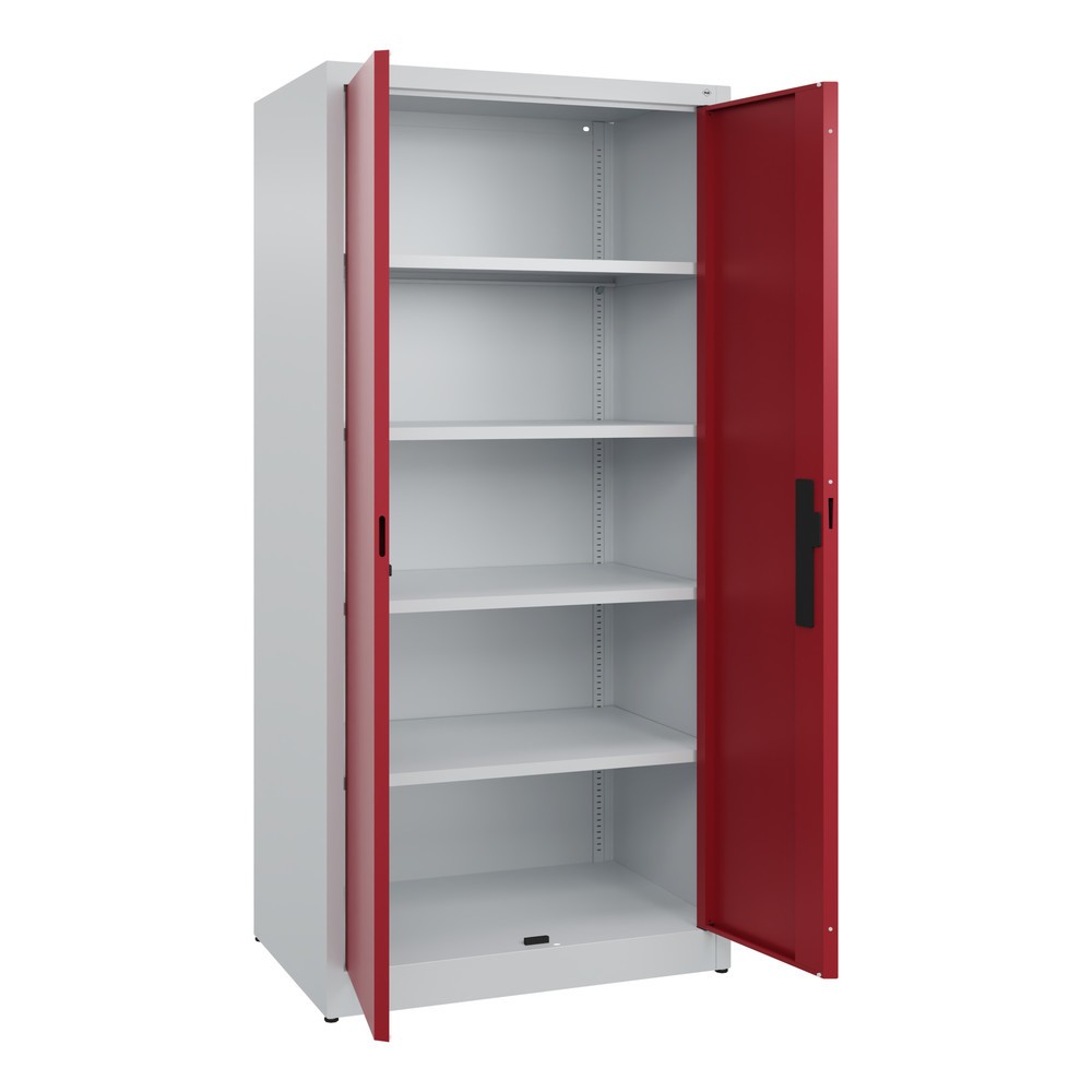 Produktabbildung Nr. 4: Armoire à portes battantes C+P, 5 niveaux, H x l x P 1950 x 930 x 600 mm, rouge rubis, gris clair