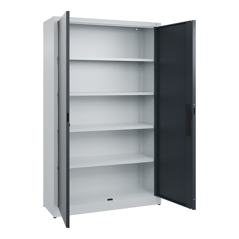 Produktabbildung Nr. 4: Armoire à portes battantes C+P, 5 niveaux, H x l x P 1950 x 1 200 x 400 mm, gris clair, gris anthracite
