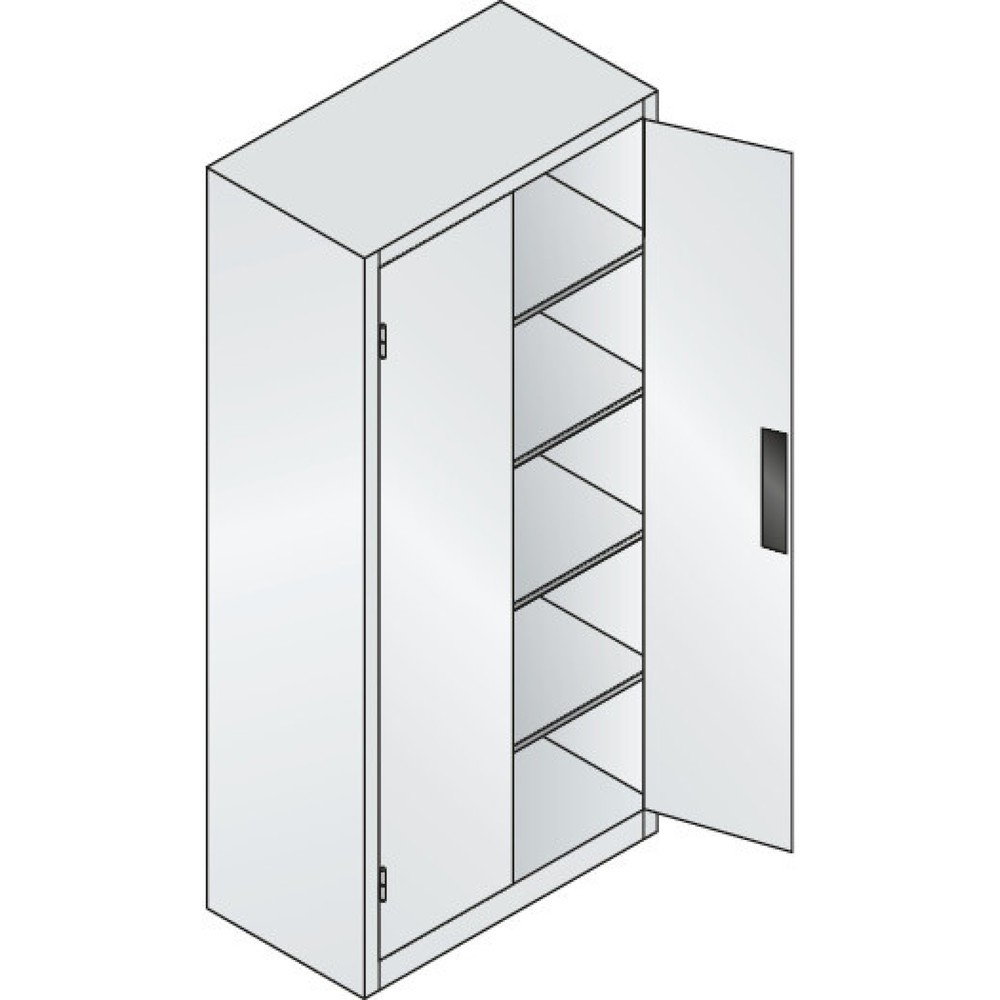 Produktabbildung Nr. 3: Armoire pour charges lourdes C+P avec 4 tablettes, H x l x P 1 950 x 930 x 500 mm, gris clair, gris anthracite